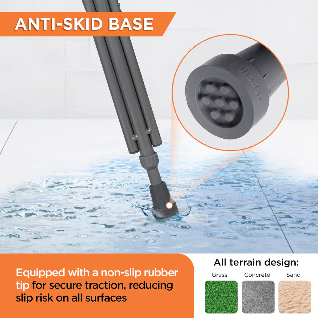 Vissco  Under Arm Crutches | Adjustable Elbow Support & Height | Light Weight | PVC grip Handle (1 Pair)