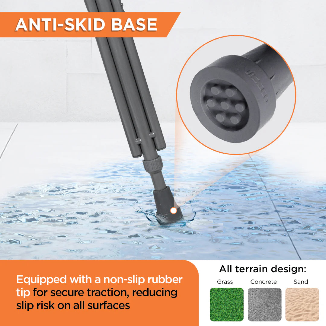 Vissco  Under Arm Crutches | Adjustable Elbow Support & Height | Light Weight | PVC grip Handle (1 Pair)