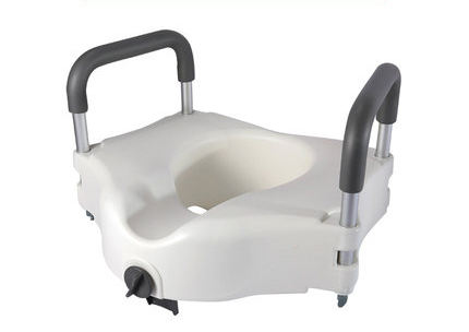 Toilet Seat Raiser with Side Rails for Western Toilets | Adjustable Raised Toilet Seat