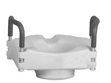 Toilet Seat Raiser with Side Rails for Western Toilets | Adjustable Raised Toilet Seat