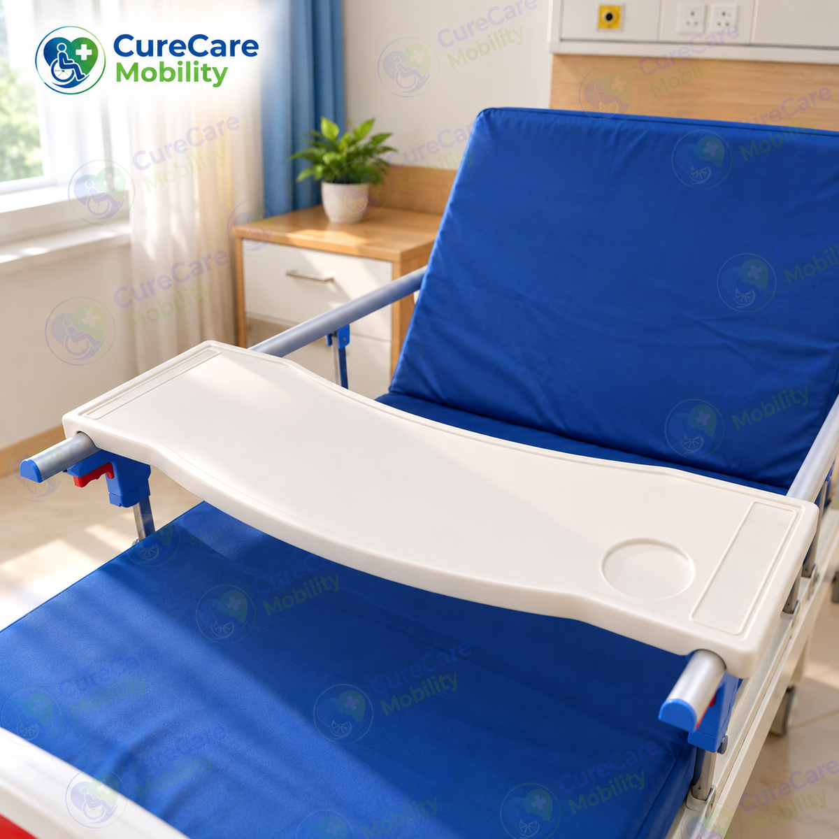 FIBER Plastic Overbed Food Tray Board for Hospital & Home Use
Lightweight Bedside Table Tray for Eating, Reading, Writing & Daily Activities