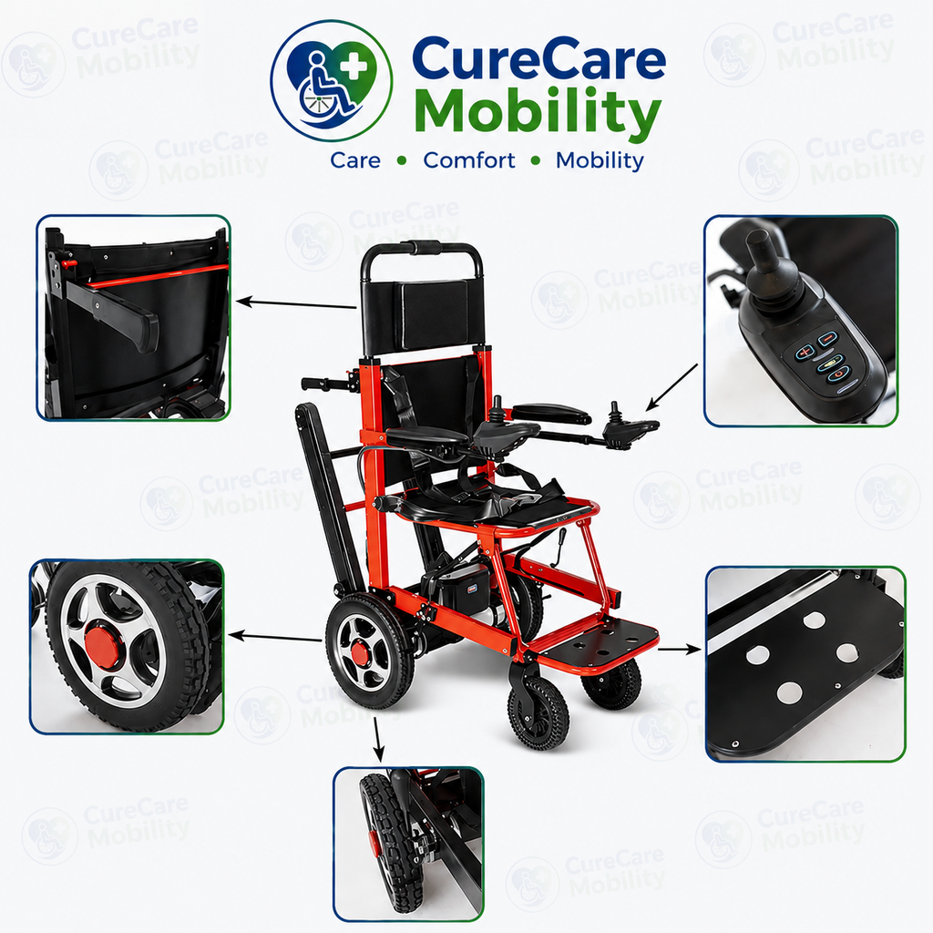2 in 1 Staircase Lift Wheelchair cum Electric Wheelchair