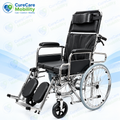 Reclining U Cut Commode Wheelchair
180° Reclining | U Cut Seat | Detachable Armrest & Legrest