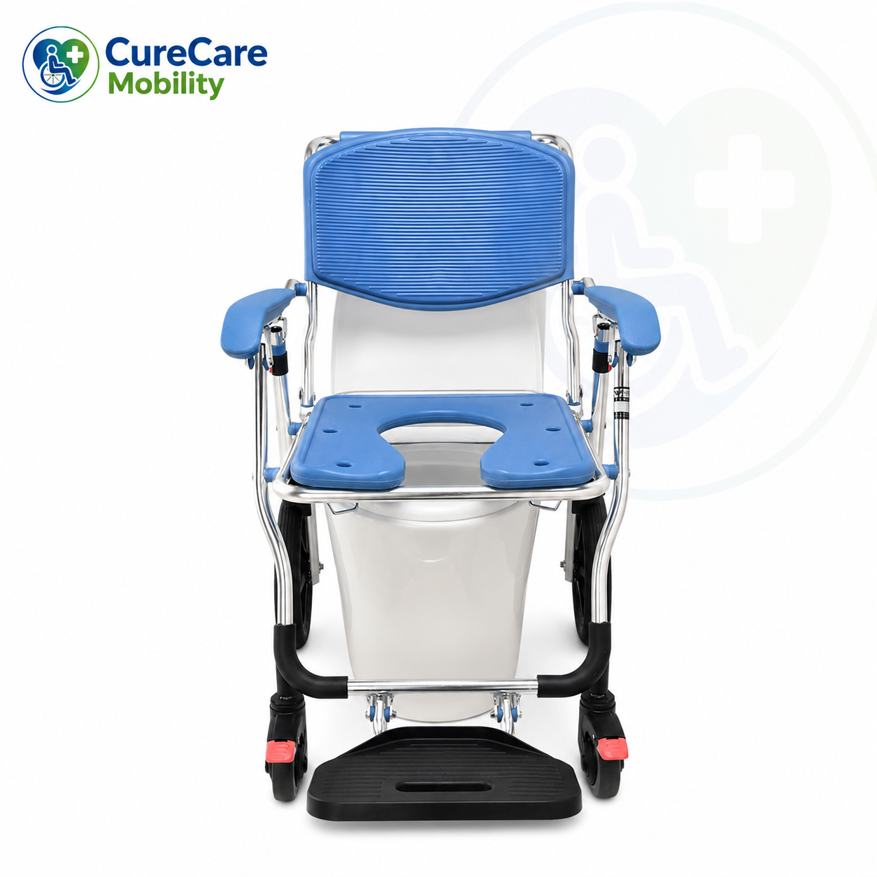 3 in 1 Foldable Aluminium Commode Wheelchair
Portable Shower Chair, Toilet Chair & Transport Wheelchair