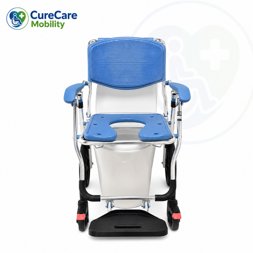 3 in 1 Foldable Aluminium Commode Wheelchair
Portable Shower Chair, Toilet Chair & Transport Wheelchair
