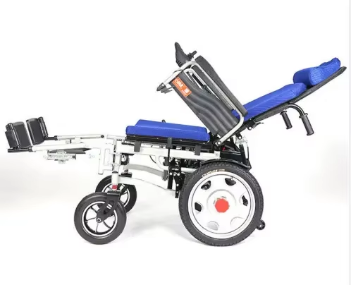 Reclining Electric Wheelchair with Adjustable Backrest & Leg Support