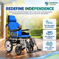 Reclining Electric Wheelchair with Adjustable Backrest & Leg Support