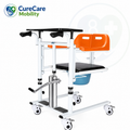Hydraulic Patient Lift & Transfer Wheelchair with Commode
Height Adjustable | Food Tray | Transfer Chair