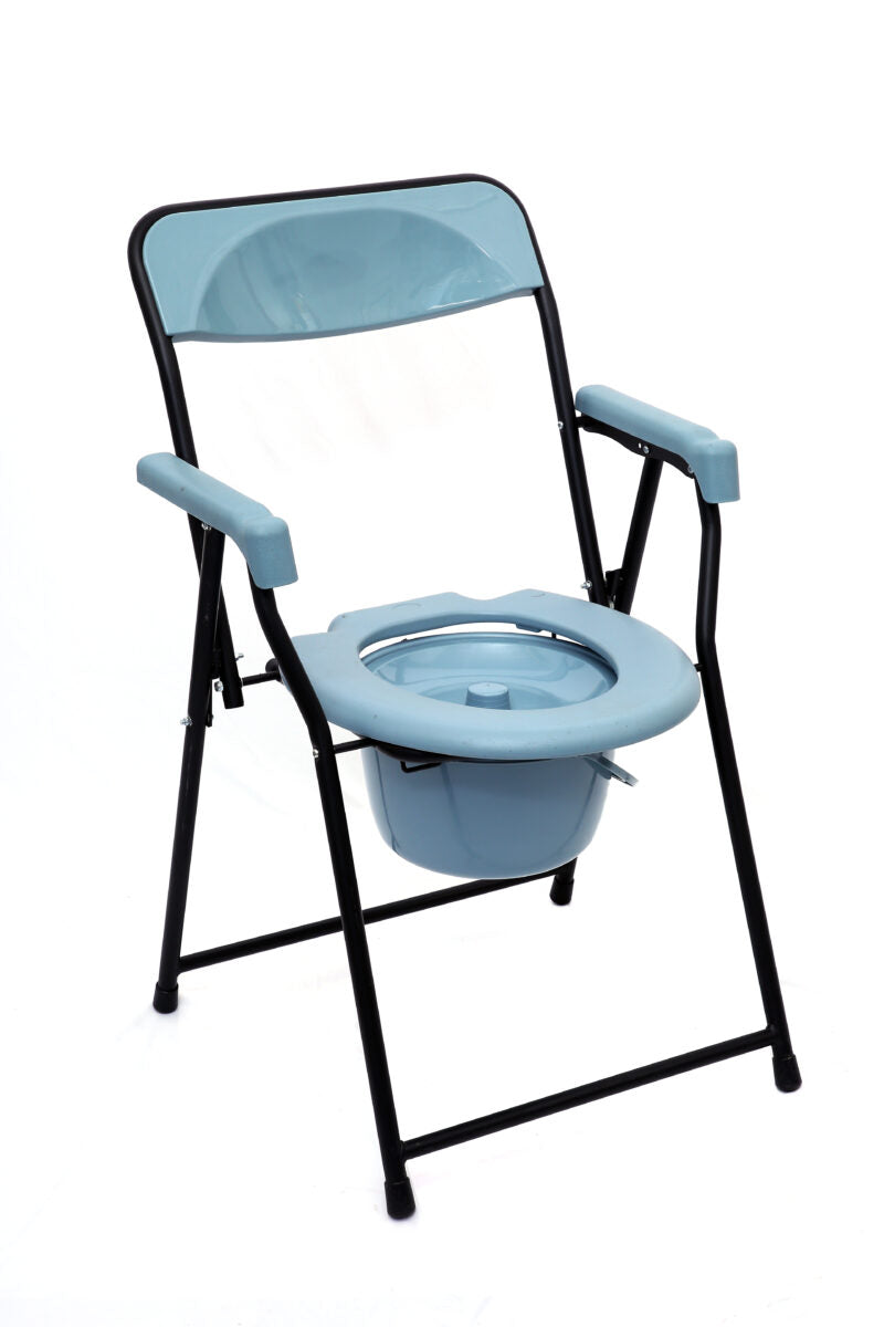 Foldable Commode Chair with Removable Bucket