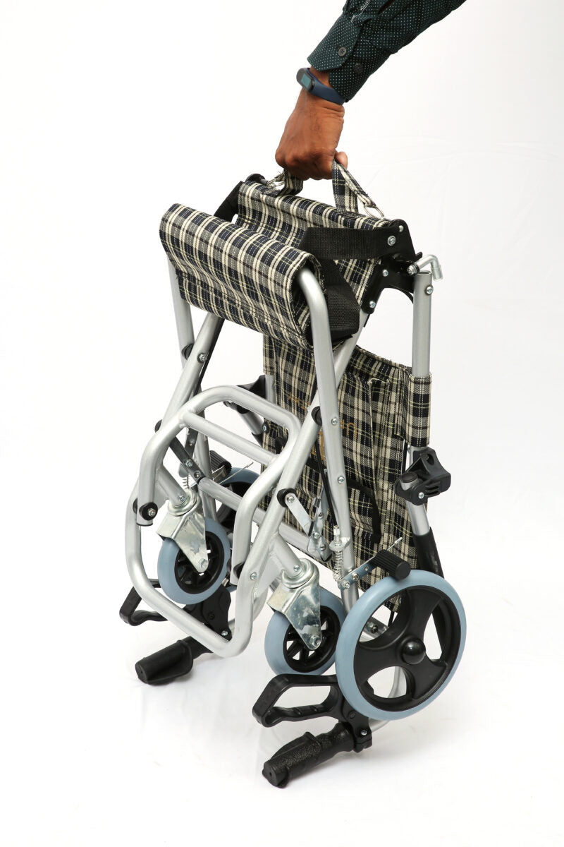 Aluminium Transit Wheelchair | Lightweight Foldable Travel Wheelchair