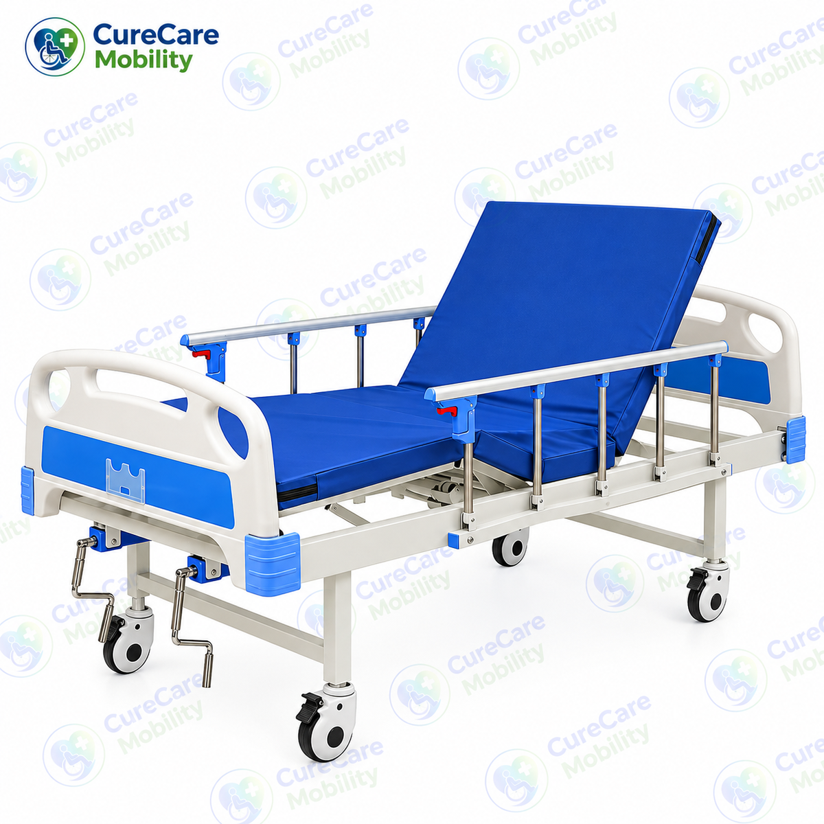 Premium Double Fowler Cot with Wheels for Home & Hospital Use