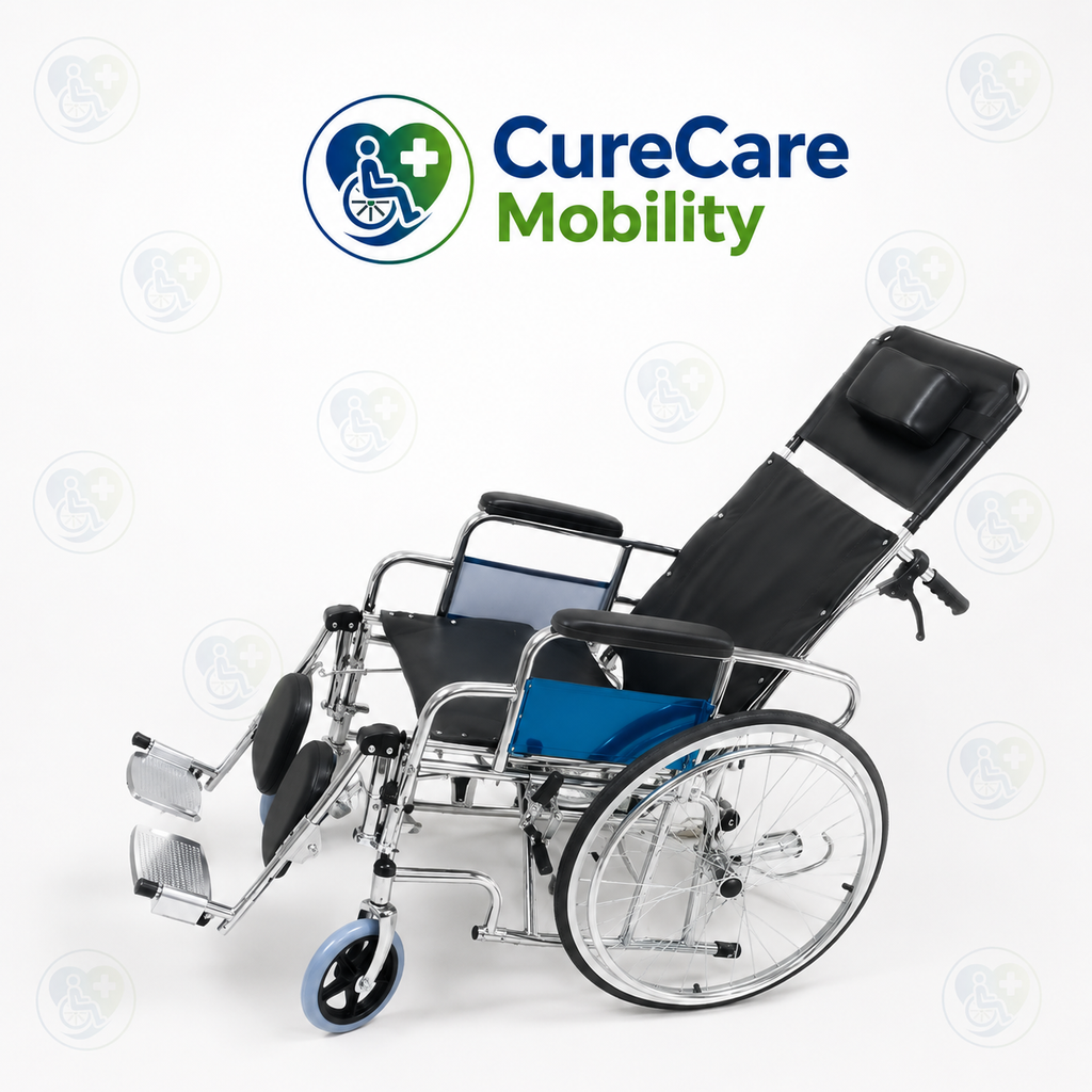 Reclining & Leg Elevating Wheelchair | Foldable Manual Wheelchair