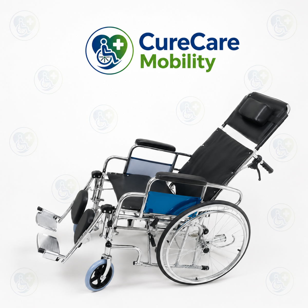 Reclining & Leg Elevating Wheelchair | Foldable Manual Wheelchair