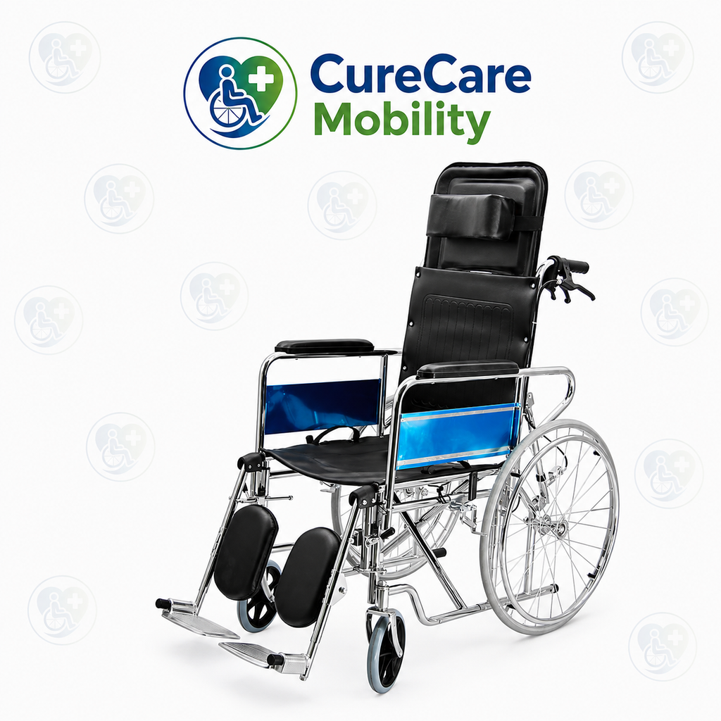Reclining & Leg Elevating Wheelchair | Foldable Manual Wheelchair