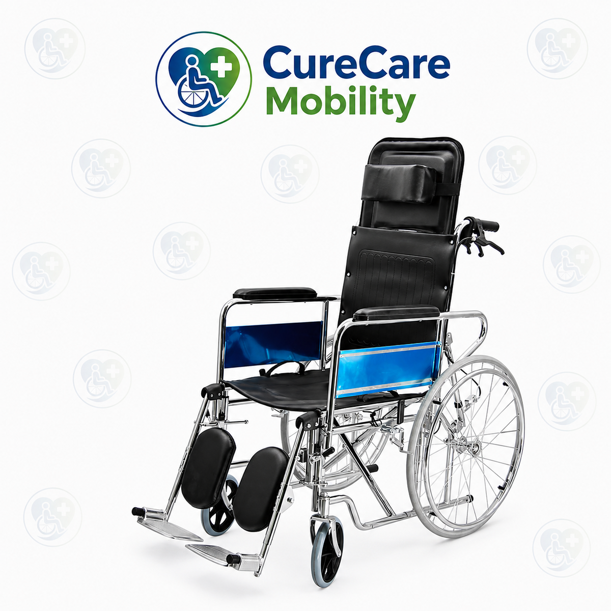 Reclining & Leg Elevating Wheelchair | Foldable Manual Wheelchair