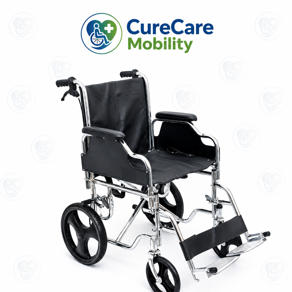 Travel Foldable Wheelchair with Dual Brake | Lightweight Manual Wheelchair