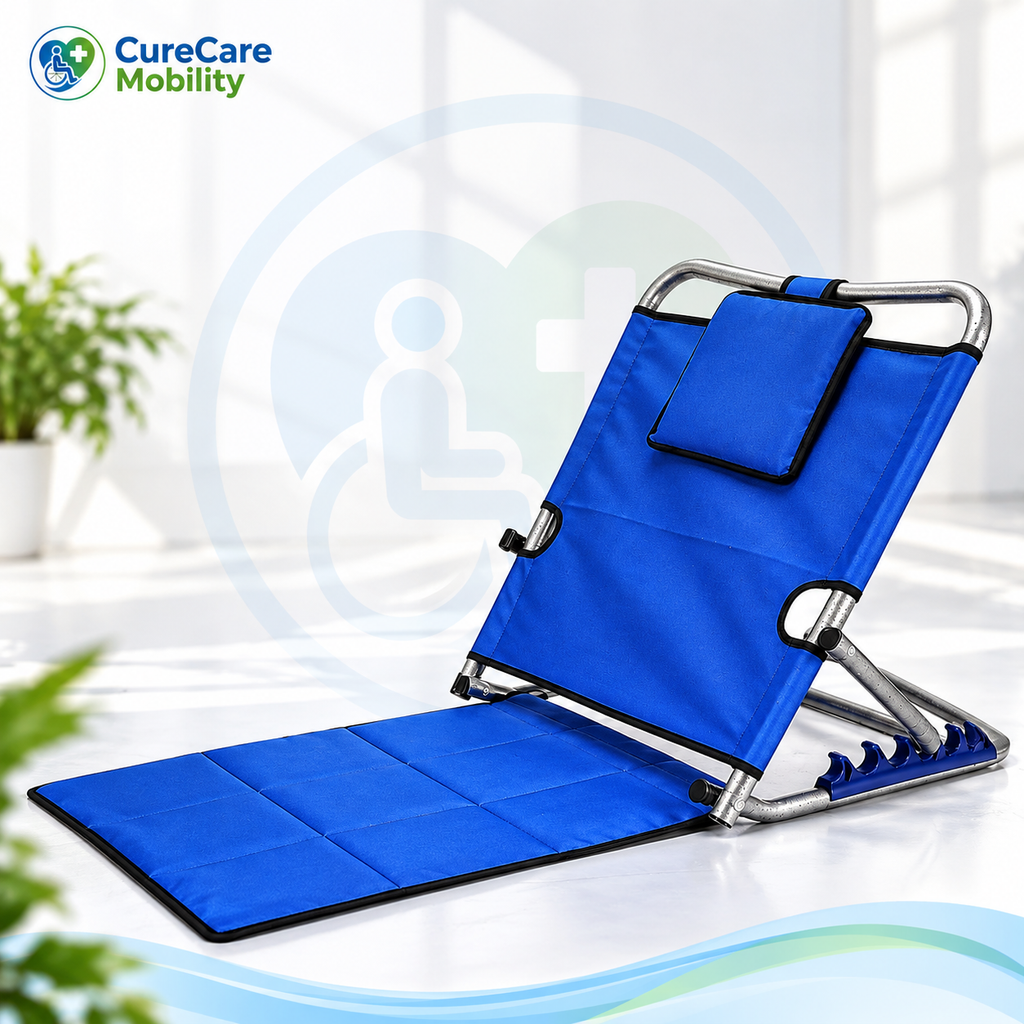 Adjustable Bed Backrest Support | Foldable Hospital Back Rest for Bed | Portable Reading & Sitting Support