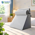 Wedge Cushion with Neck Support Pillow – Adjustable Back, Leg & Knee Support