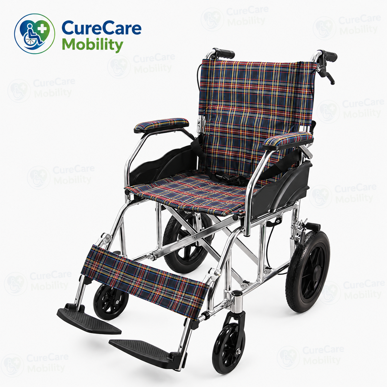 Lightweight Foldable Aluminium Attendant Wheelchair with Hand Brakes