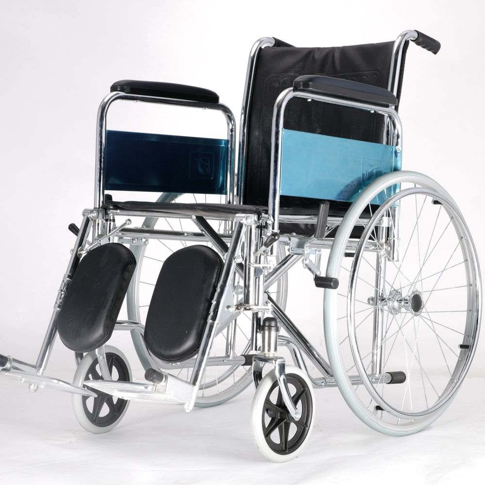 Orthopaedic Foldable Wheelchair with Detachable Armrest & Elevating Leg Rest